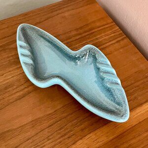 Vintage 1940's Beauceware Blue Black Ashtray Canada Céramique de Beauce Québec